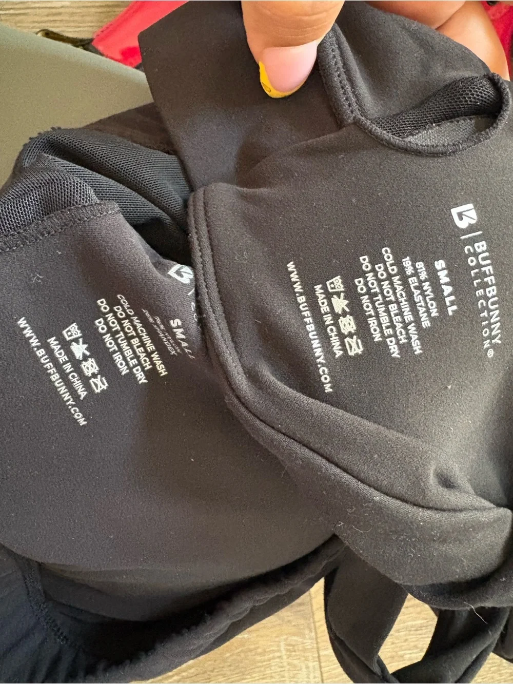 BuffBunny Black Sports Bralettes bundle size small